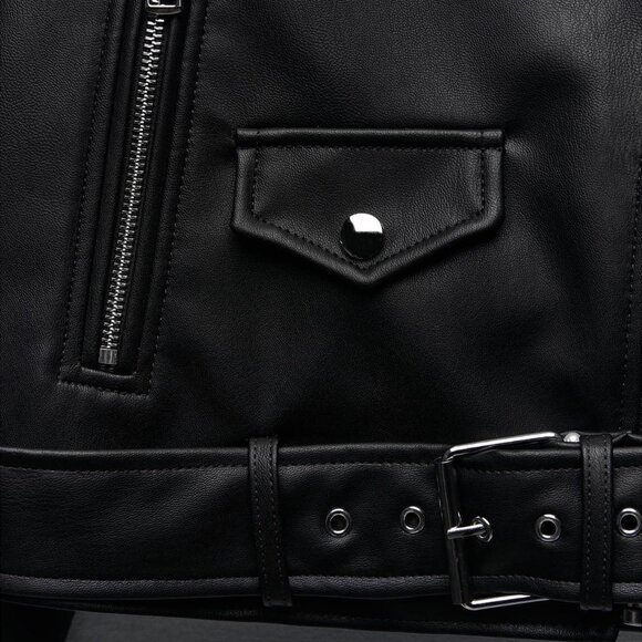 ZARA Faux Leather Biker Jacket Size S NEW With TAGS - Picture 4 of 8